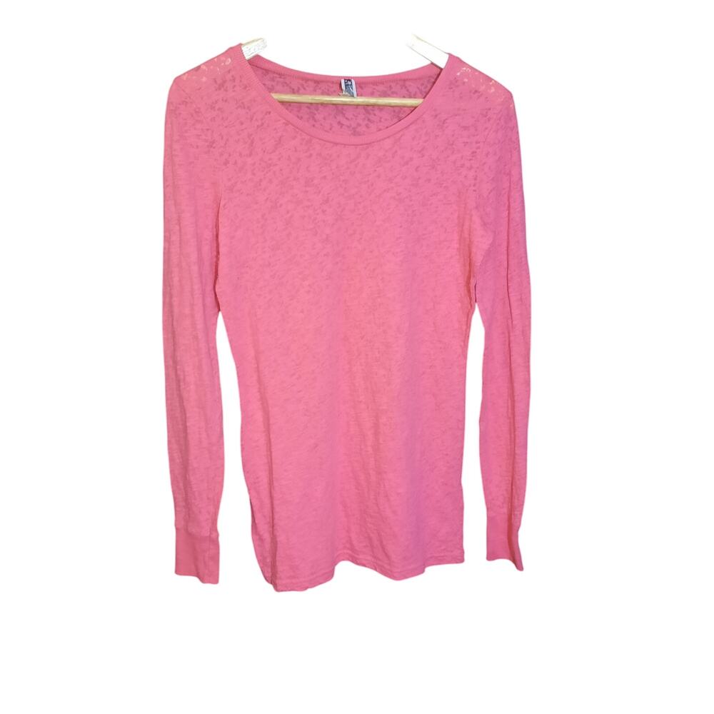 BKE The Buckle Womens Long Sleeve Coral Lace T-Shirt Size XL